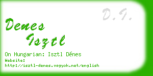 denes isztl business card